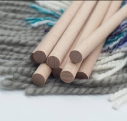Tapestry Woven Beech Wood Round Stick
